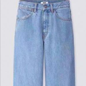Uniqlo women wide fit curved jeans